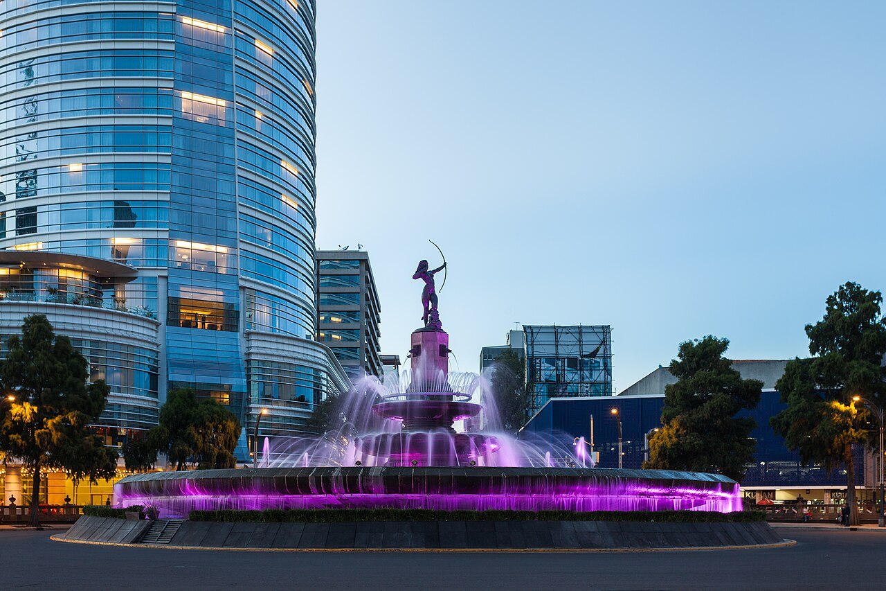 La fuente de la Diana Cazadora, en Reforma.