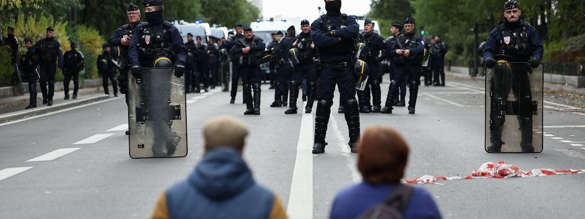 Policías franceses, el jueves.