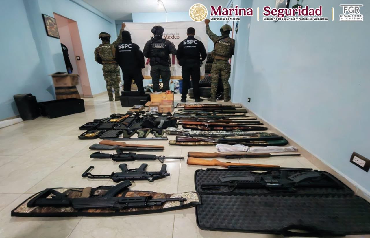 El parte oficial de las armas aseguradas.