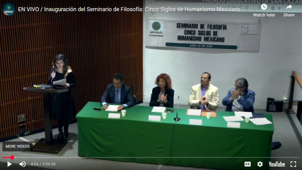 Realizan en la Cámara de Diputados el seminario de filosofía “Cinco Siglos de Humanismo Mexicano” 