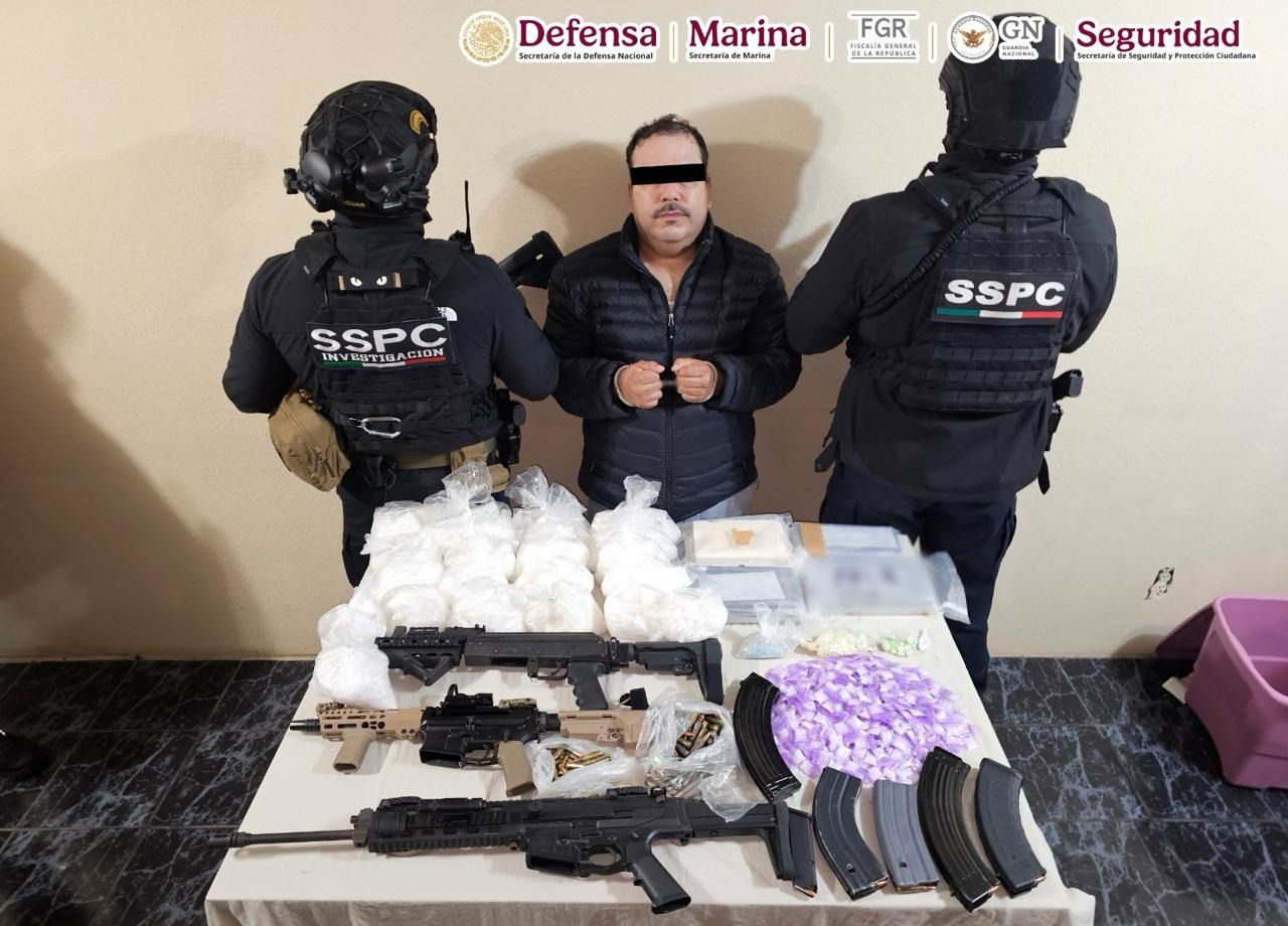 Autoridades federales detuvieron en baja California a un generador de violencia con drogas y armas