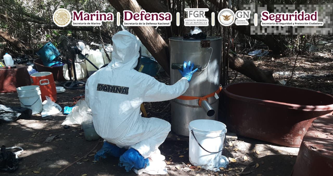Neutralizados dos laboratorios en Sinaloa y evitan la distribución de casi 5 toneladas de metanfetamina