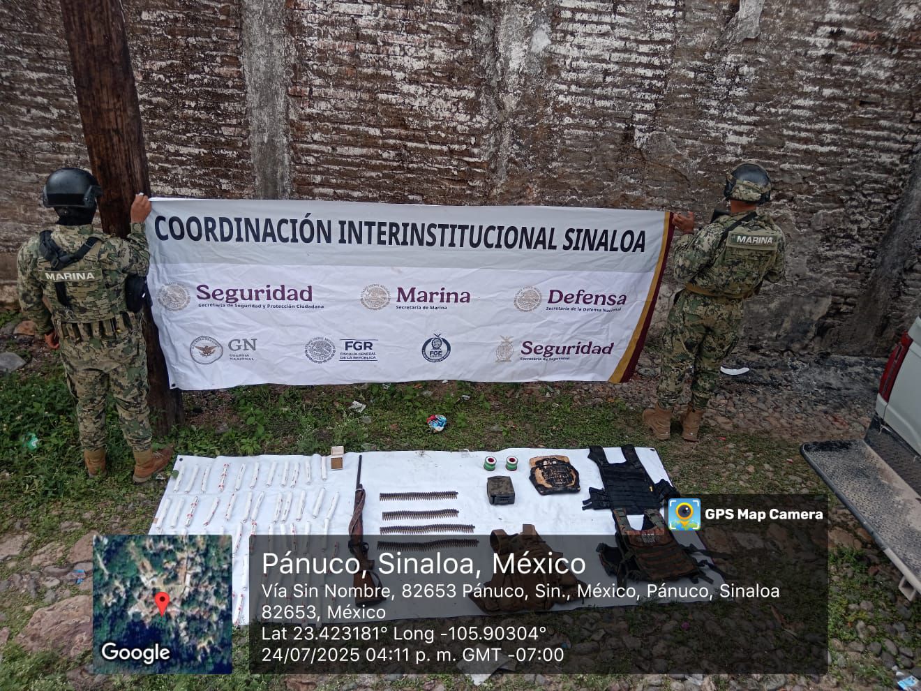 En dos operaciones, personal naval asegura material ilícito en el estado de Sinaloa