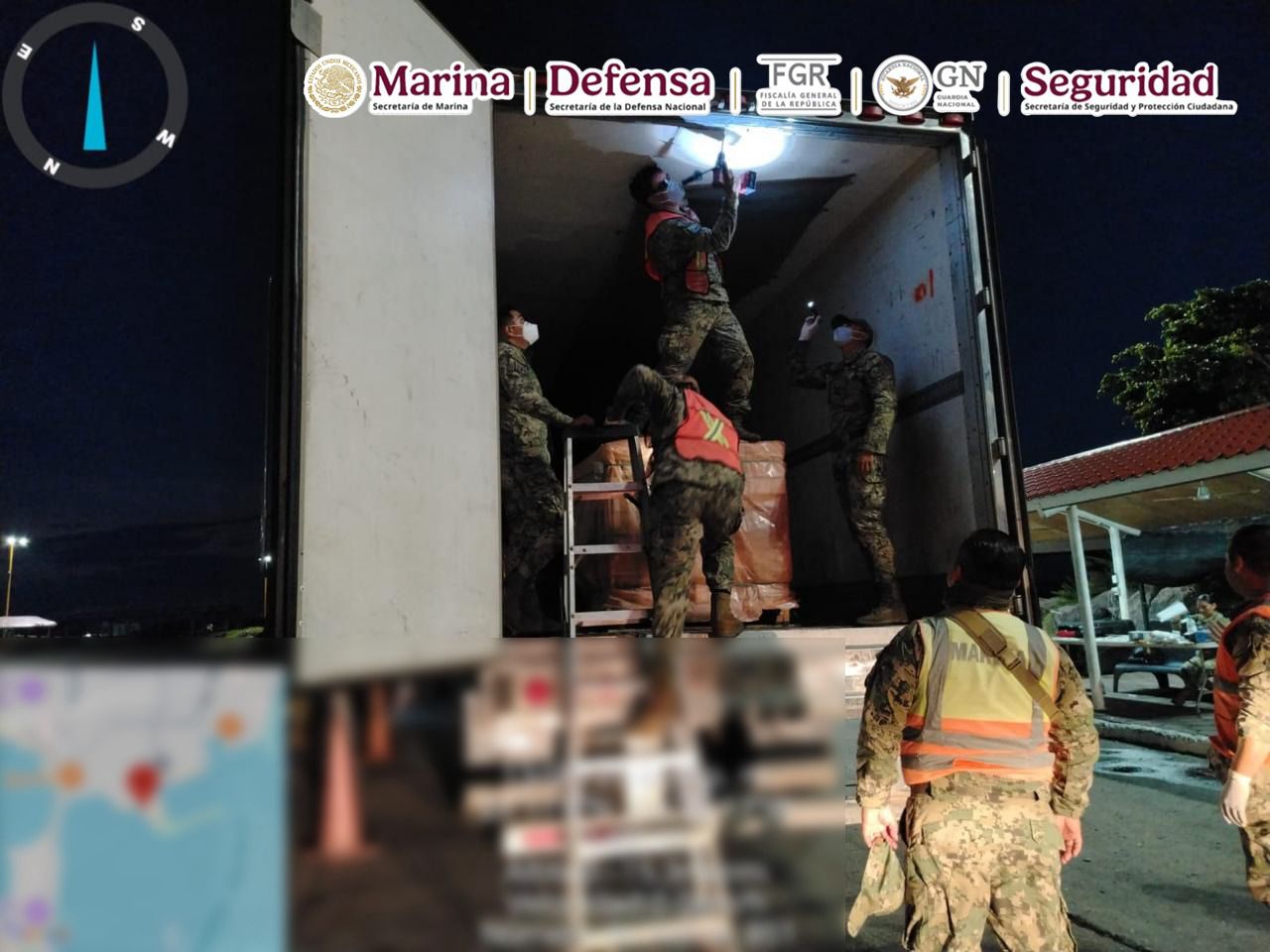 Aseguradas 1.5 toneladas de metanfetaminas ocultas en el doble fondo de un tractocamión en el recinto portuario de Mazatlán.